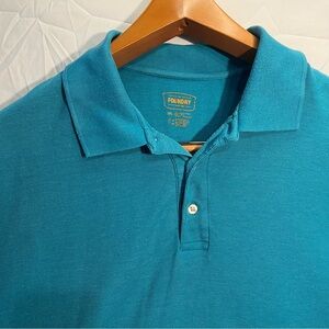 The Foundry Supply Co. Shirt Men's 3XL Polo Short Sleeve Turquoise.